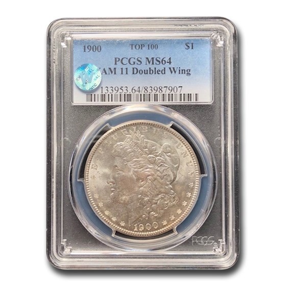 1900 Morgan Dollar MS-64 PCGS (VAM 11 Doubled Wing) 1900 Morgan Dollar MS-64 PCGS (VAM 11 Doubled Wing)